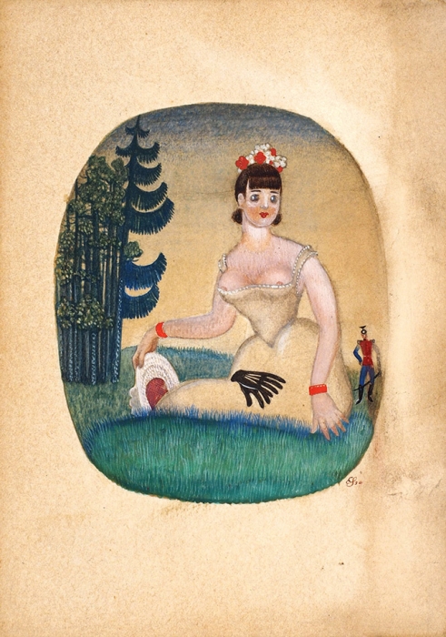 Ефрем Сандлер. Оригинальный рисунок «Пиковая дама». 1932.