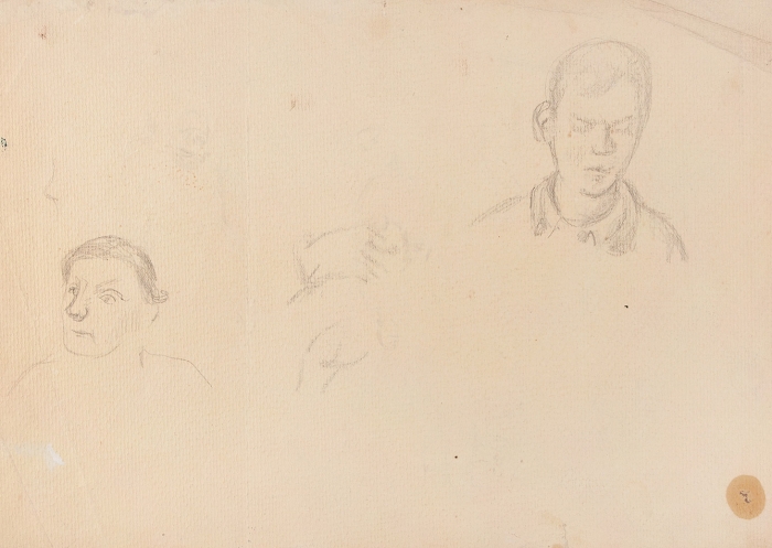 Древин Александр Давидович (1889–1938) «Уборка сена». 1930-е. Бумага, графитный карандаш, 21x29,5 см.