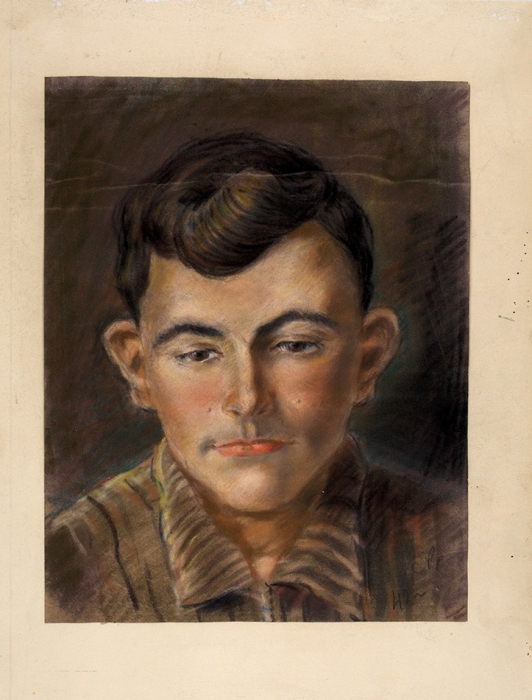 Расторгуев Сергей Николаевич (1895–1943) «Портрет сына». 1942. Бумага, пастель, 24,3x19 см.