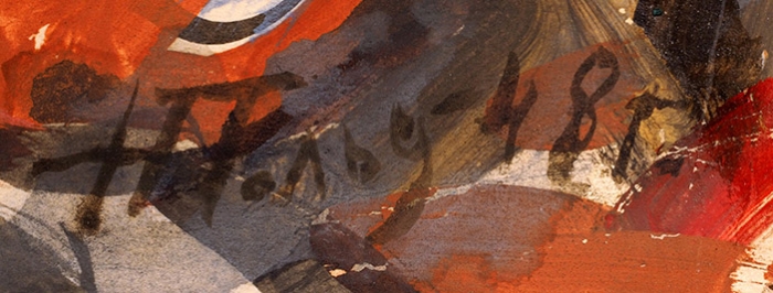 Гольц Ника Георгиевна (1925–2012) «Рыжая кошка». 1948. Бумага, гуашь, 44x60,5 см.