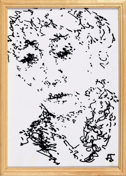 Бух Арон Фроимович (1923–2006) «Портрет жены». 2002. Бумага, фломастер, 30x21 см (в свету).