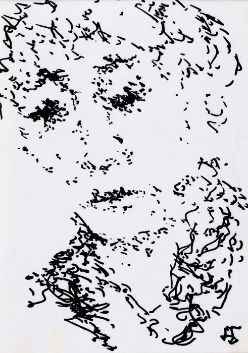 Бух Арон Фроимович (1923–2006) «Портрет жены». 2002. Бумага, фломастер, 30x21 см (в свету).