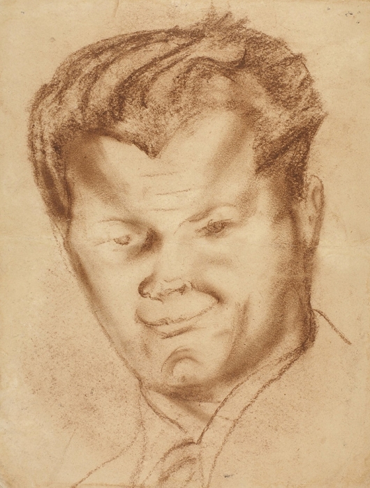Богородский Фёдор Семёнович (1895–1959) «Автопортрет». 1930-е. Бумага, сангина, 27,5x20,8 см.