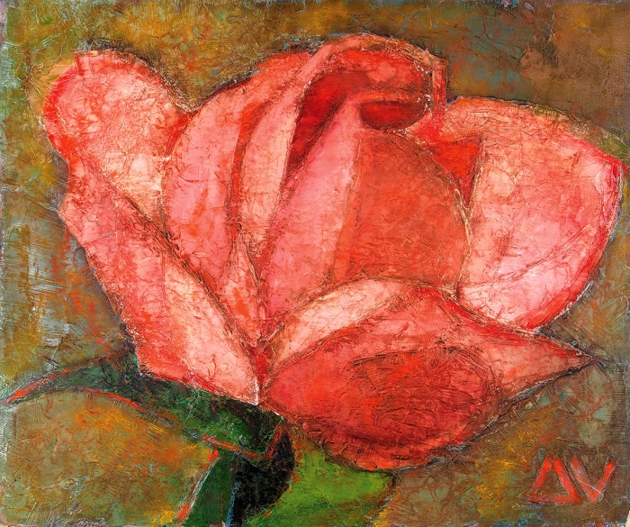 Воуба Диана (род. 1958) «Роза-II». 1997. Картон, масло, 61x50,8 см.