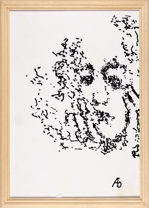 Бух Арон Фроимович (1923–2006) «Портрет жены». 2000-е. Бумага, фломастер, 29x20,2 см (в свету).
