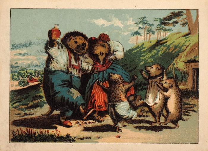 Бег взапуски между зайцем и ежом. М.: Лит. Т-ва И.Д. Сытина, 1916.