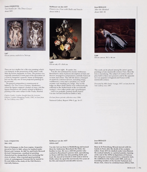 Бейкер, К., Генри, Т. Лондонская национальная галерея: полный иллюстрированный каталог с приложением новых поступлений в 1995-2000-х годах [на англ яз.]. Лондон, 2001.