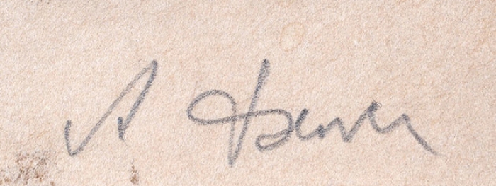 Фонвизин Артур Владимирович (1882 — 1973) «Деревенский пейзаж». 1910-1920-е. Бумага, графитный карандаш, 24x31 см.