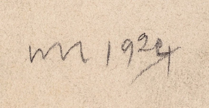 Пискарев Николай Иванович (1892–1959) «Город. Отражение». 1924. Бумага, графитный карандаш, 29,5x34,5 см.