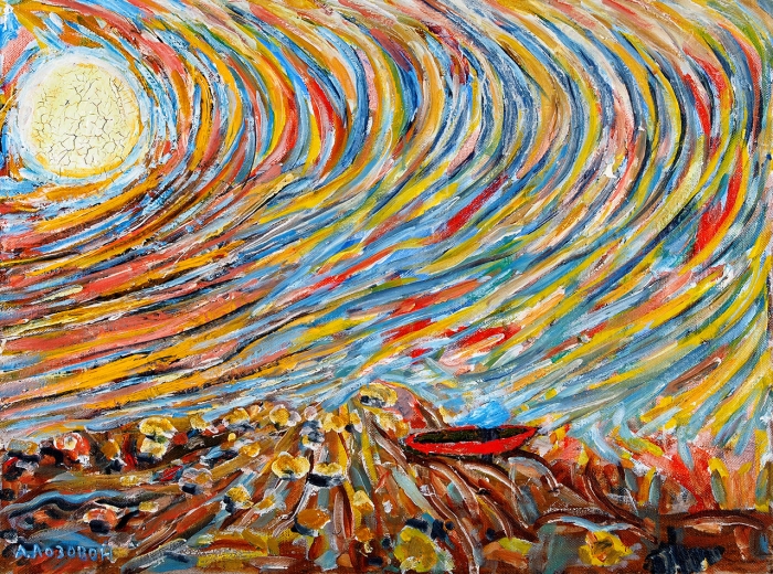 Лозовой Александр Николаевич (род. 1949) «Solar sea». 2018. Холст, масло, 60,5x80,5 см.