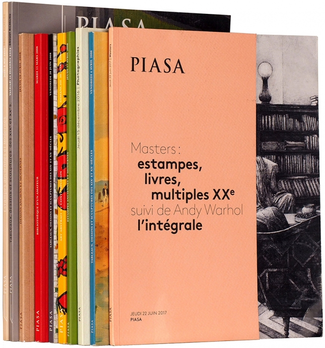 Десять каталогов аукционного дома Piasa, 2008-2017 гг. [на фр. и англ. яз.]. Париж, 2008-2017.