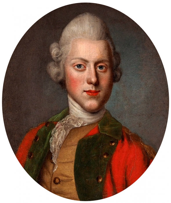 Неизвестный художник «Портрет молодого человека». Конец 1760-х — середина 1770-х. Холст, масло, 69x57 см (овал).