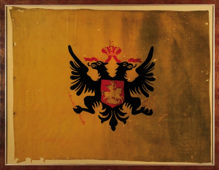 [Венчание на царство Николая II] Коронационное знамя на коронацию императора Николая II в 1896 году. [М., 1896].