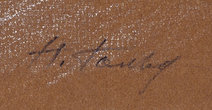 Гольц Ника Георгиевна (1925–2012) «Сиена. Пьяцца дель Кампо». 1995. Бумага, цветные карандаши, пастель, белила, 56x70 см.