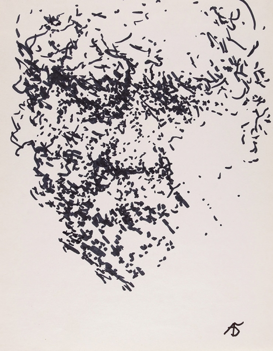 Бух Арон Фроимович (1923–2006) «Автопортрет». 2000-е. Бумага, фломастер, 27,5x21,5 см.