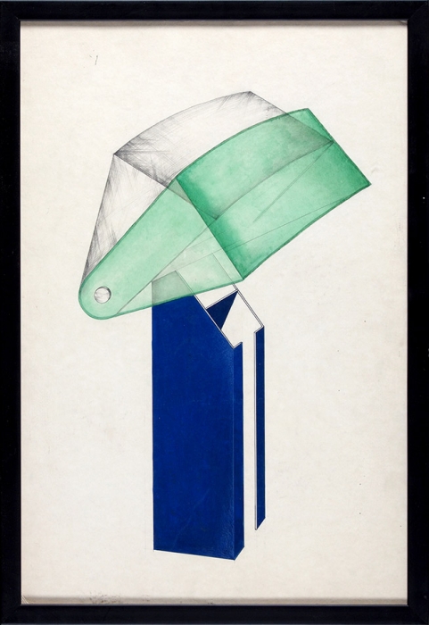 Смирнов Борис Александрович (1903–1986) Эскиз настольной лампы. 1930-е. Бумага, графитный карандаш, акварель, 59x39 см (в свету).