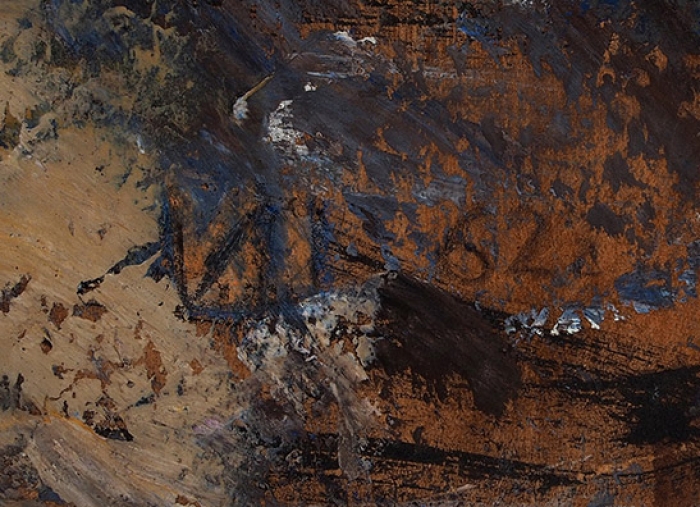 Шмелёва Инна Николаевна (1929–2020) «Прогулка. На Воробьевых горах». 1962. Картон, темпера, 69x46,5 см.