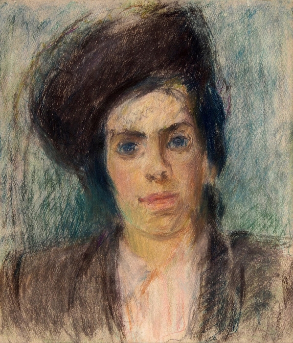 Оранская Татьяна Александровна (1914–1980) «Женский портрет». 1960-е — 1970-е. Бумага, пастель, 32,5x29,7 см.