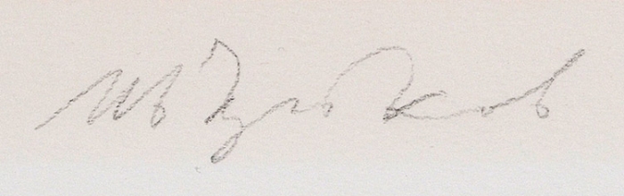 Чуйков Иван Семёнович (1935–2020) «Автограф». 2000-е. Бумага Arches, шелкография, 56x76 см.