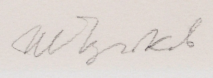 Чуйков Иван Семёнович (1935–2020) «Автограф 2». 2000-е. Бумага Arches, шелкография, 56x76 см.
