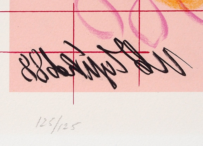 Чуйков Иван Семёнович (1935–2020) «Автограф 2». 2000-е. Бумага Arches, шелкография, 56x76 см.