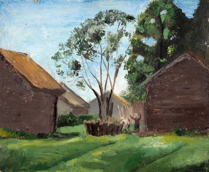 Кольцов Сергей Васильевич (1892–1951) «Деревня под Угличем». 1936. Холст, масло, 38x46,5 см.
