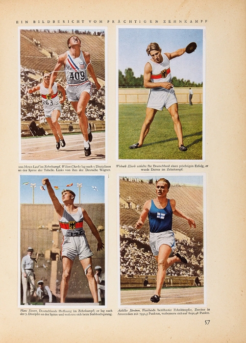 Олимпийские игры в Лос-Анджелесе 1932 [Olympischen Spiele in Los Angeles 1932. На нем. яз.]. Гамбург, [1932].
