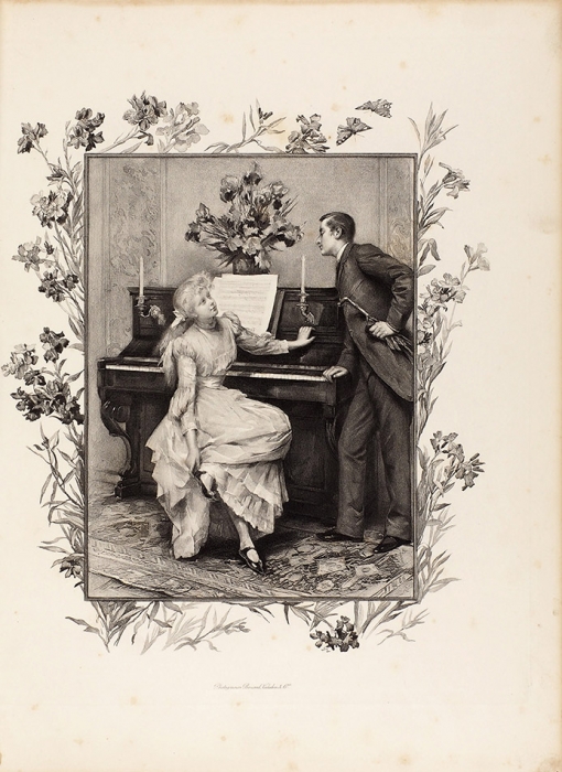 Эрвье, П. Флирт / ил. мадам Мадлен Лемэр. [Hervieu, P. Flirt. На фр. яз.] Париж, 1890.